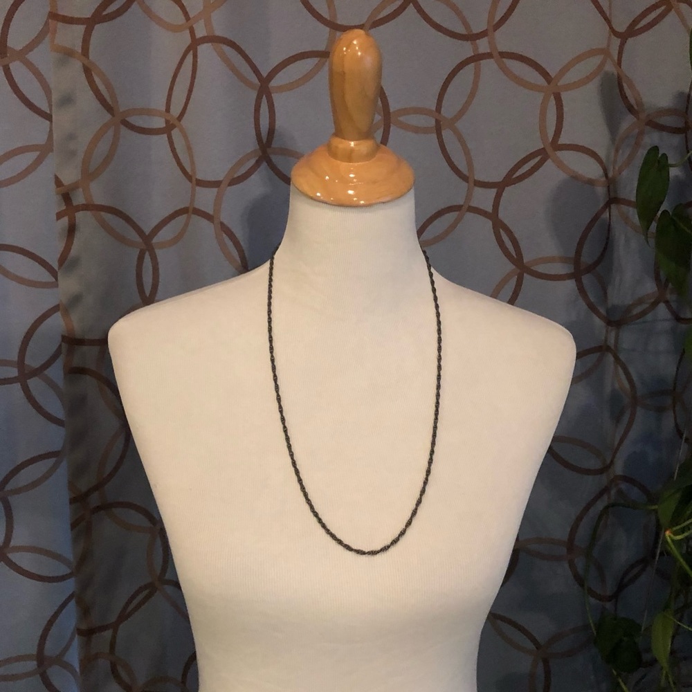 Gunmetal Tone Link Necklace GUC